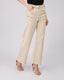 Beige Embroidered Jeans