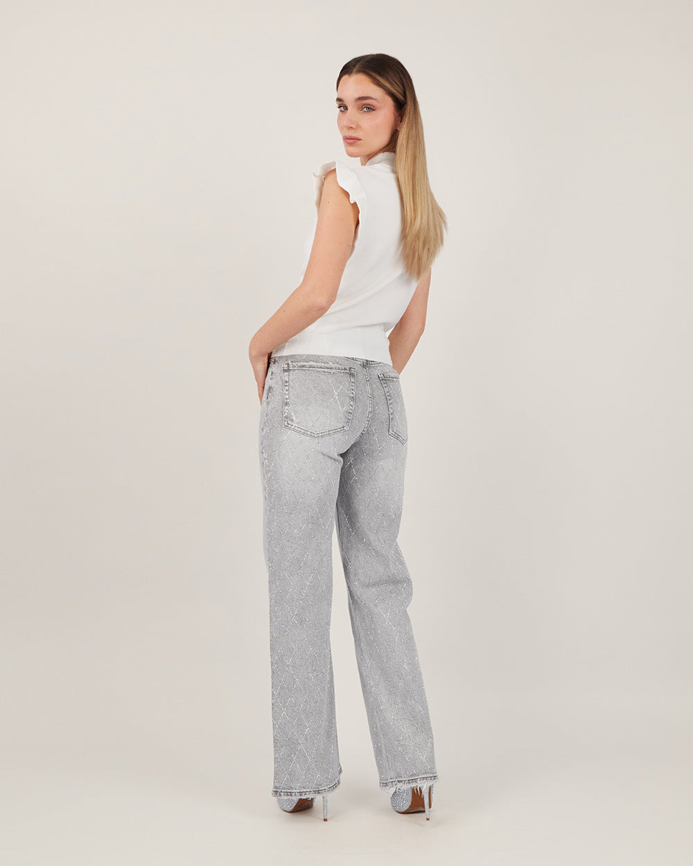 Champagne Knitted Turtleneck Sweater