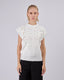 White Sweater With 3D Flowers