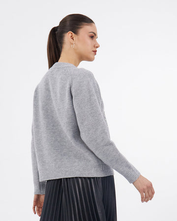 Gray Pearl Stone Sweater