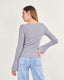 Gray boatneck sweater