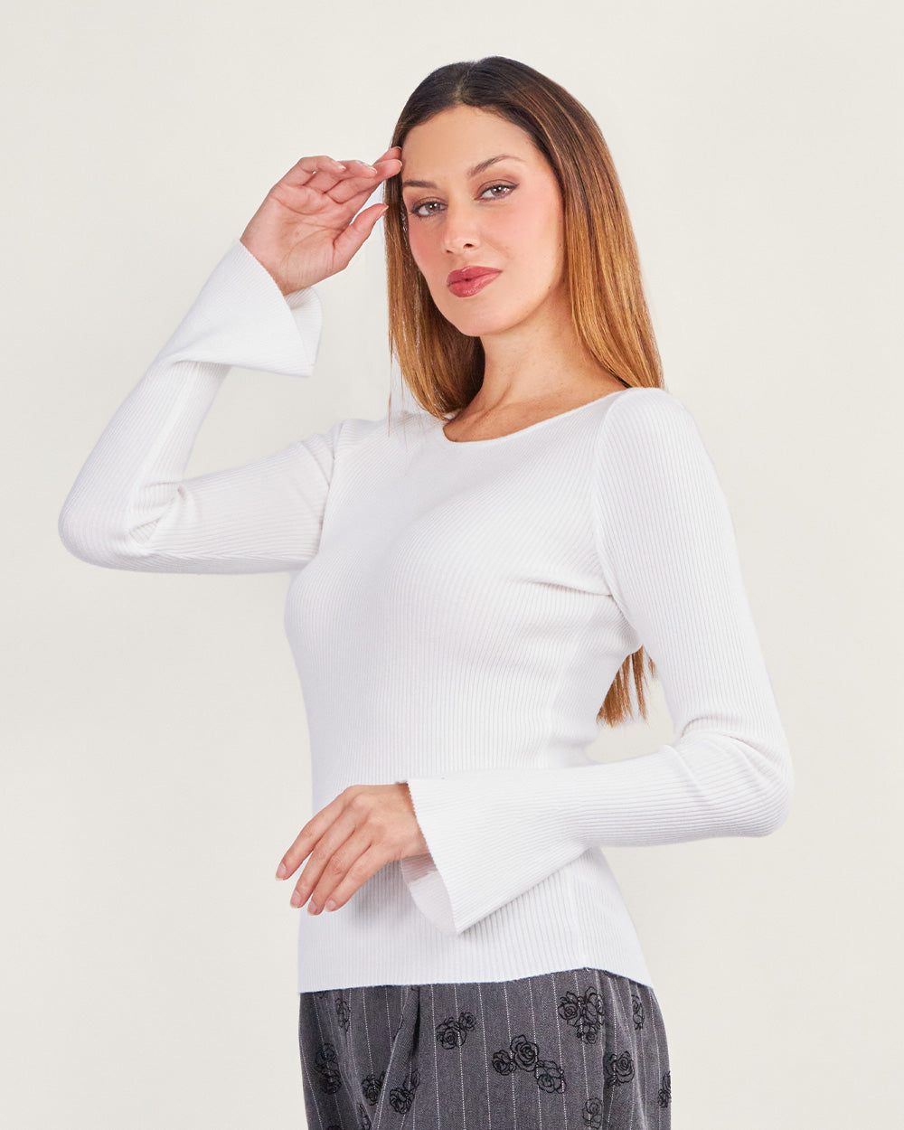 Ivory boatneck sweater