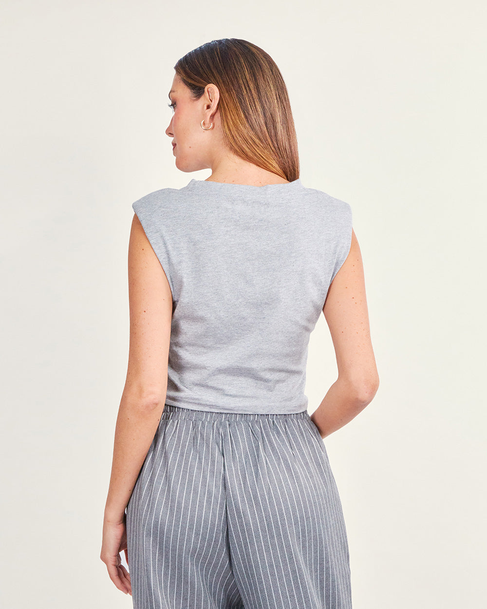 Grey t-shirt rhinestone