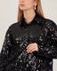 Black Sequin Tulle Shirt