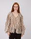 Cream Blouse Brown Polka Dots
