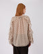 Cream Blouse Brown Polka Dots