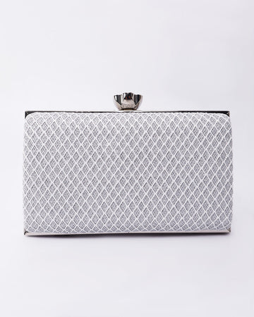 Silver night clutch