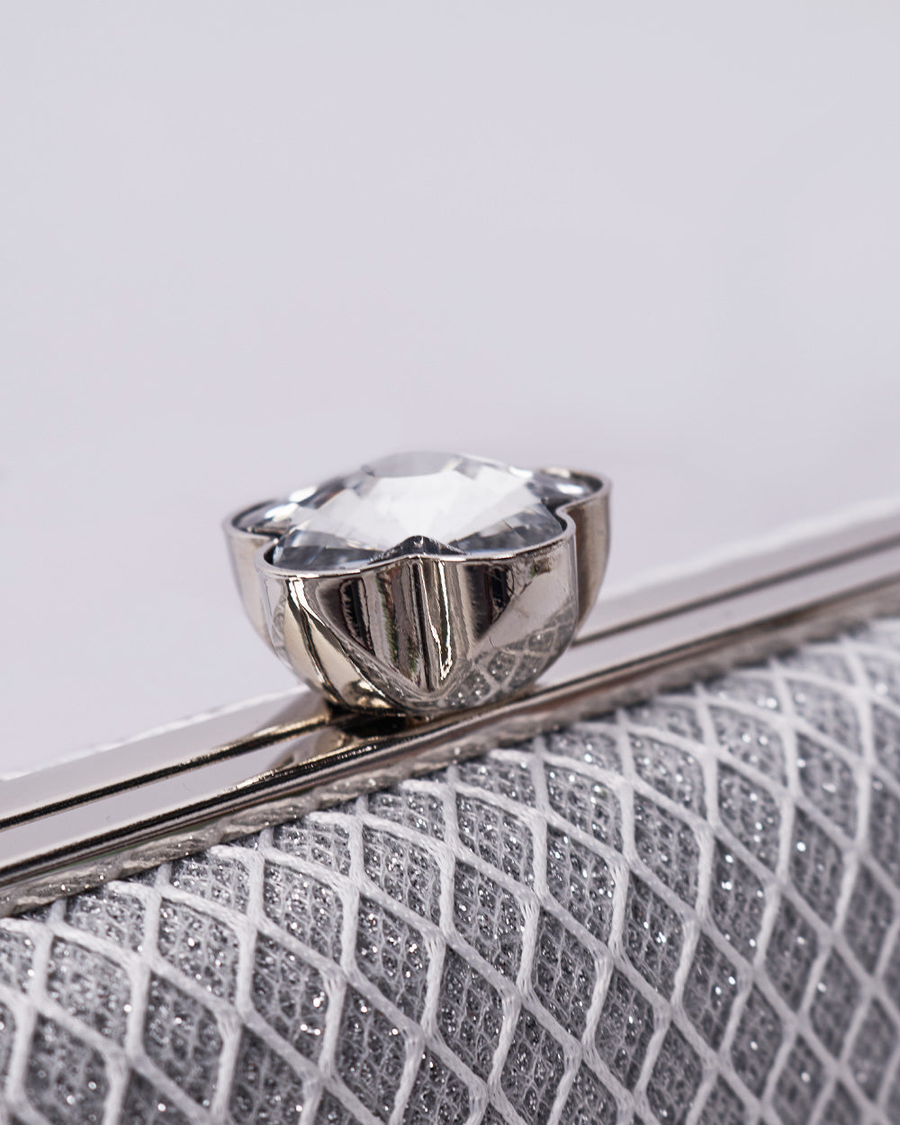 Silver night clutch
