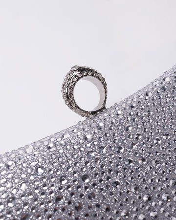 Silver night clutch