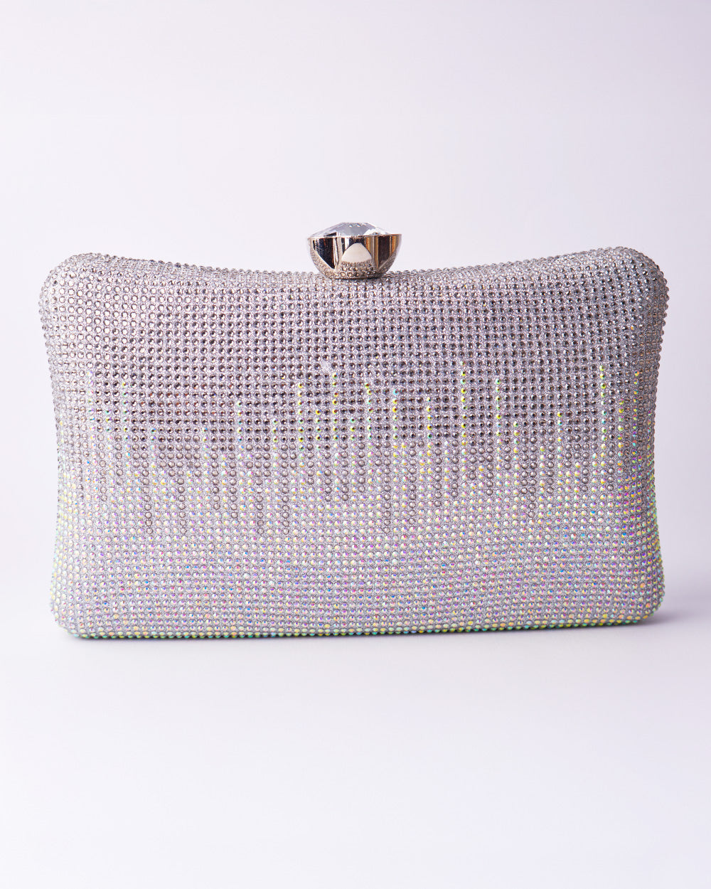 Silver night clutch