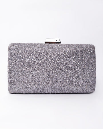 Silver night clutch