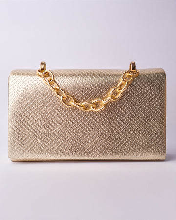 Gold night clutch