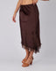 Brown Lace Midi Skirt