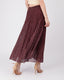 Burgundy Skirt White Polka Dots