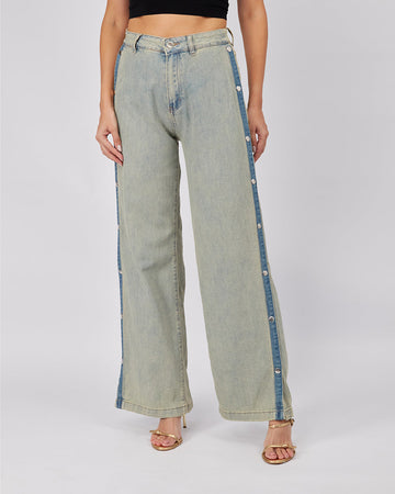 Light Blue Denim Pants Brooches