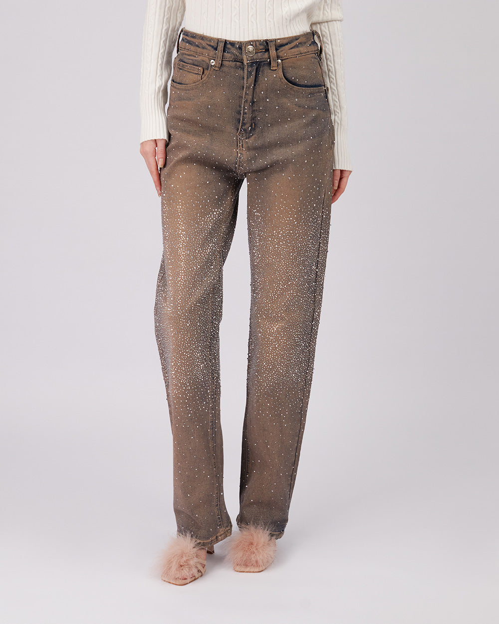 Blue-Reddish Pant Dirty Effect