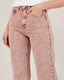 Pink Washed Denim Straight Leg Pants