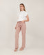 Pink Washed Denim Straight Leg Pants