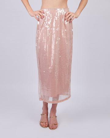 Pink Sequin Skirt