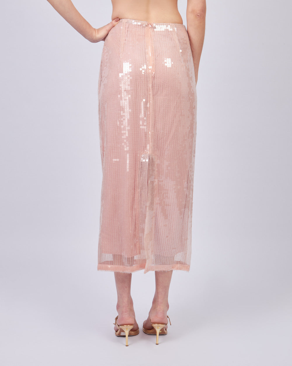 Pink Sequin Skirt