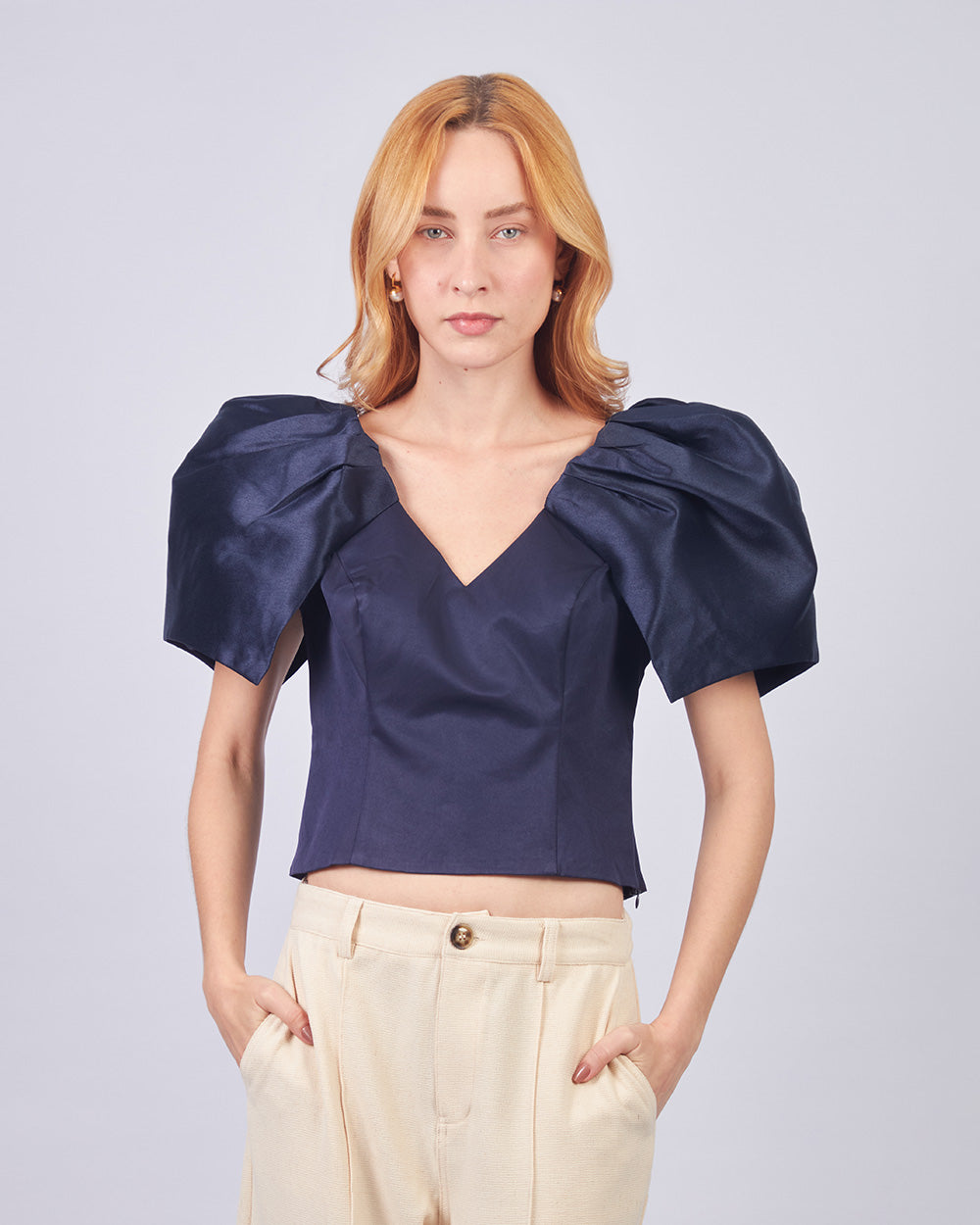 Navy Blouse Tsubomi