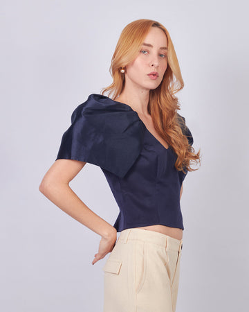 Navy Blouse Tsubomi