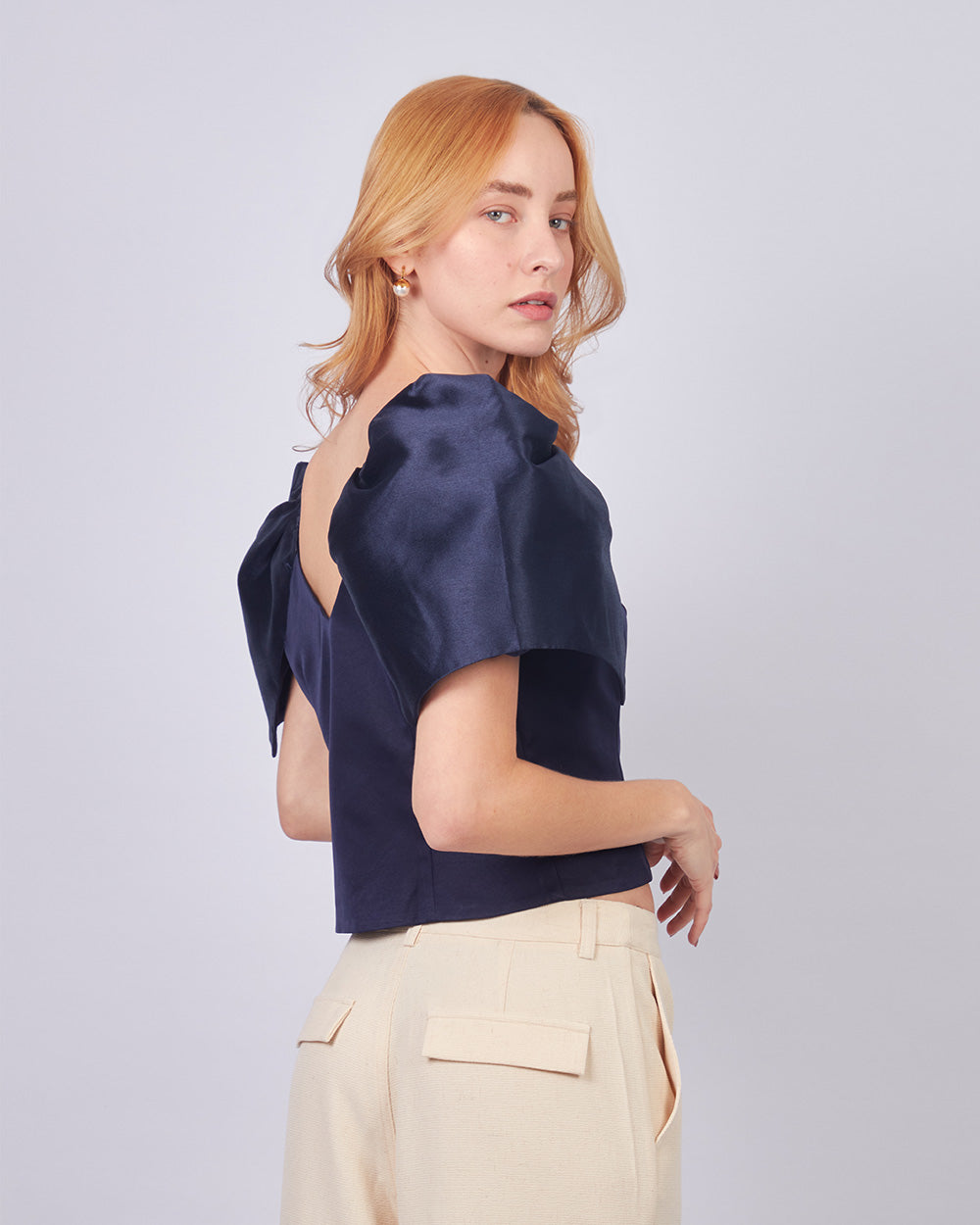 Navy Blouse Tsubomi