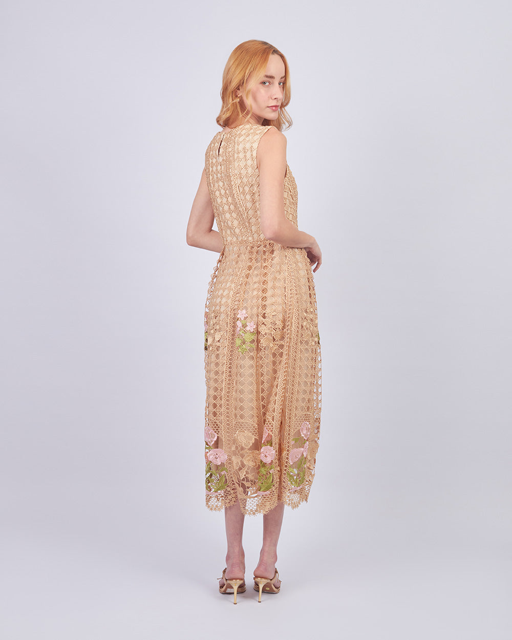 Beige Blossom Dress