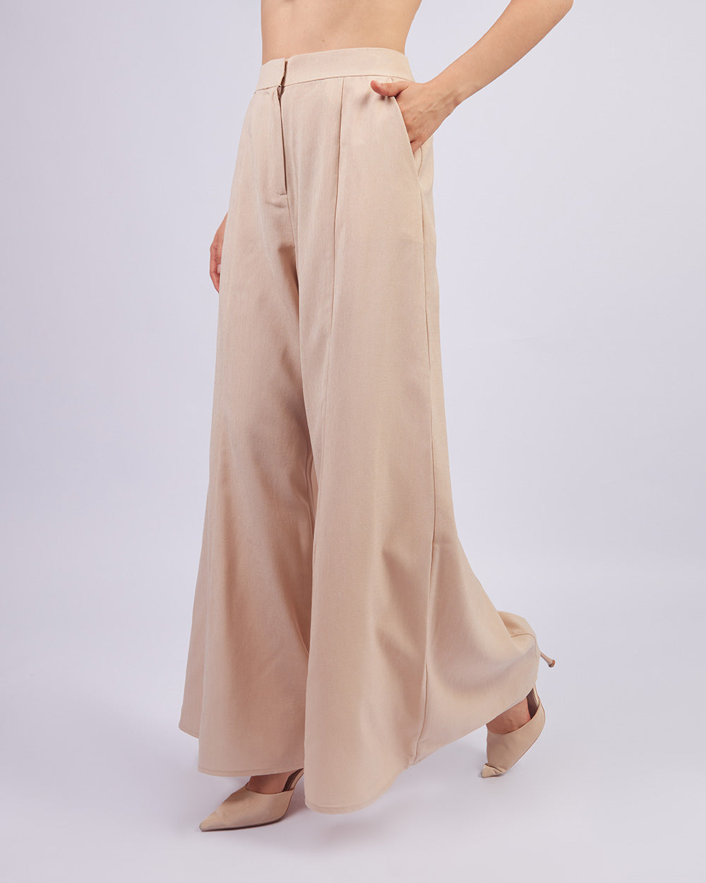 Beige Linen Pants