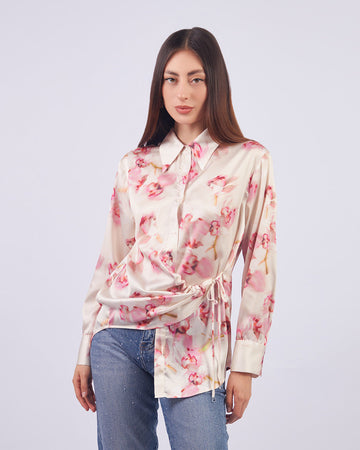 Beige Petal Bloom Shirt