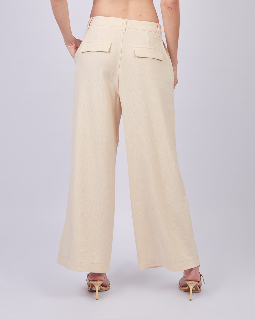 Beige Tailored Pants