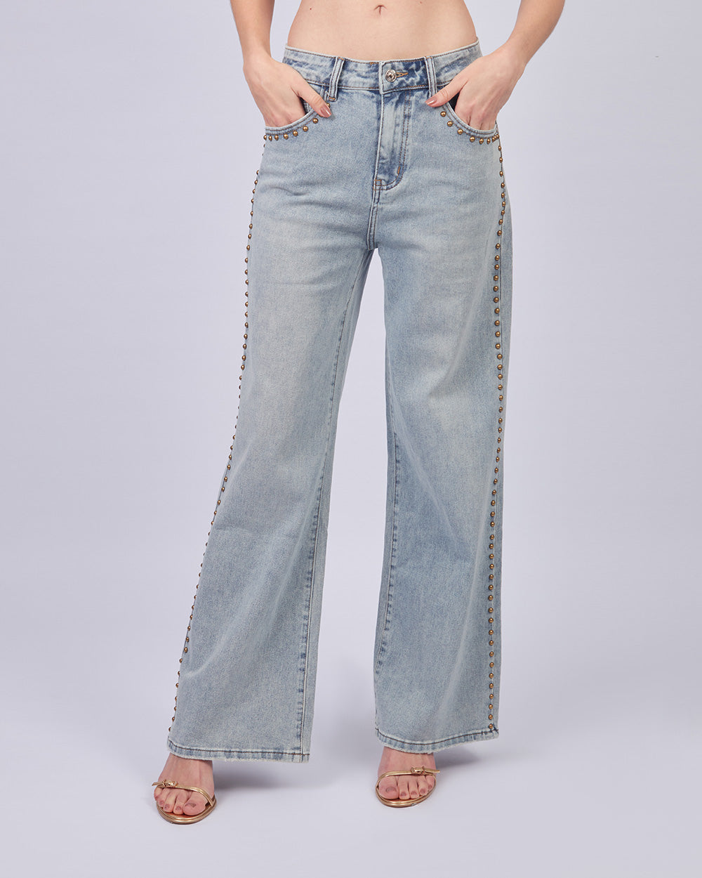 Lightblue Studded Jeans