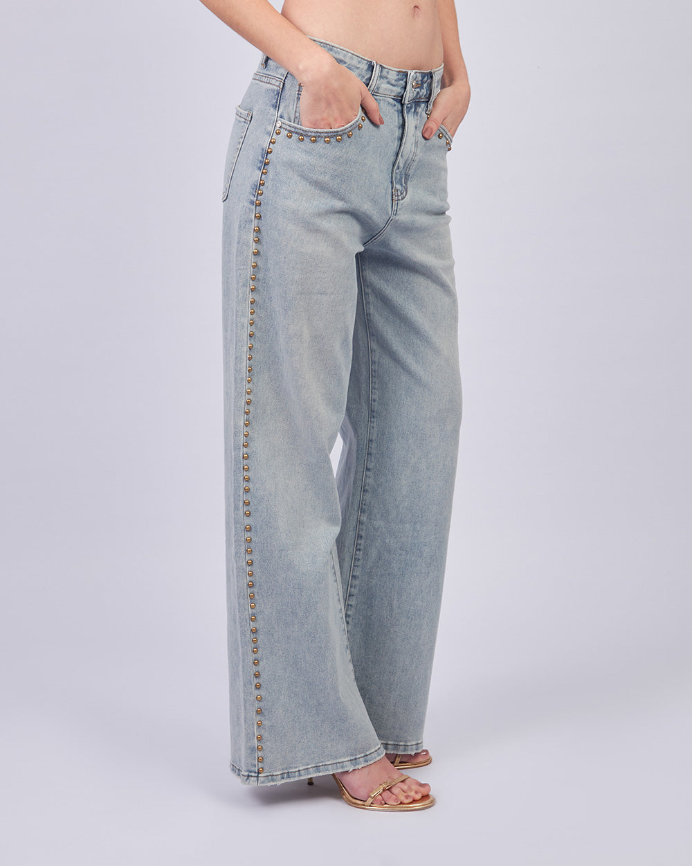 Lightblue Studded Jeans