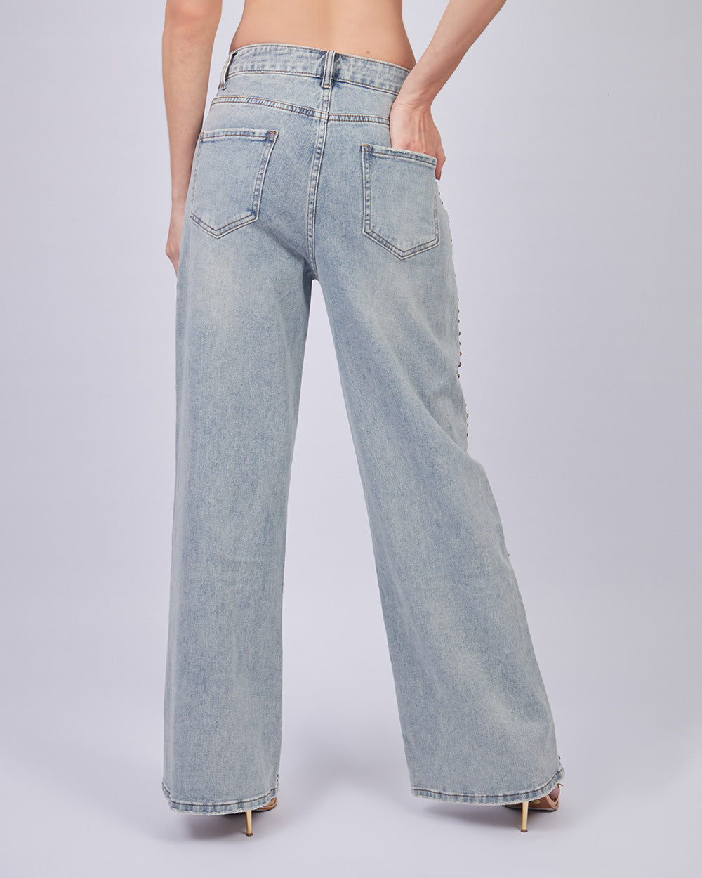 Lightblue Studded Jeans