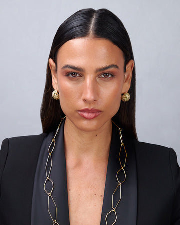 Gold Sphere Earrings