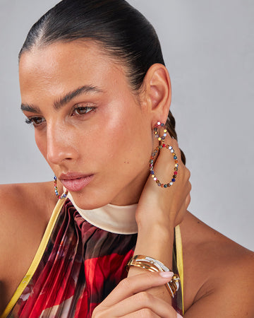 Multicolored Stone Dangle Earrings