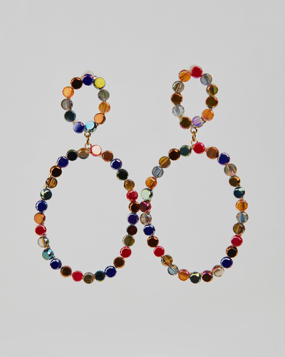 Multicolored Stone Dangle Earrings