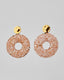 Gold Donut-Shaped Earrings