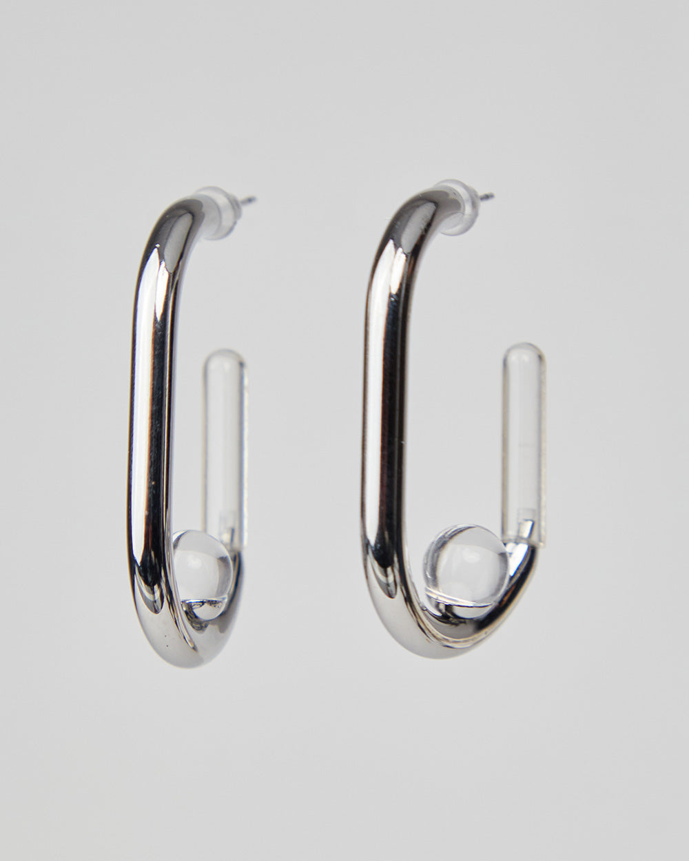 Silver Semi-Square Earrings