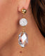 Pendant Earrings With Clear White Stones