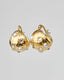Gold Half Ball Honeycomb Earrings