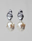 Silver Plated Dangle Earrings With Pearls