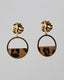 Gold Dangle Earrings With Animal Print