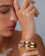 Gold Bracelet  Double Cross Line