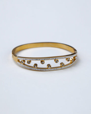 Gold Bracelet Stones And Circular Stones