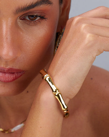 Gold Bracelet Bone Connections