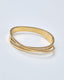 Gold Bracelet Three Strips Crossing