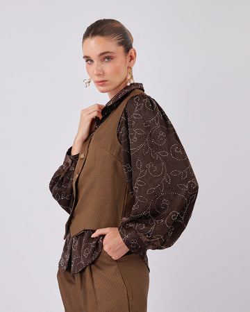 Brown Houndstoot Vest