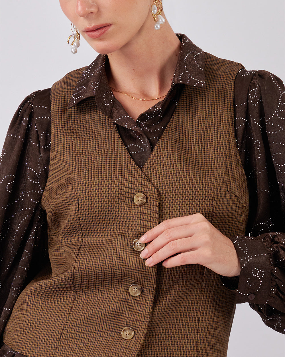 Brown Houndstoot Vest
