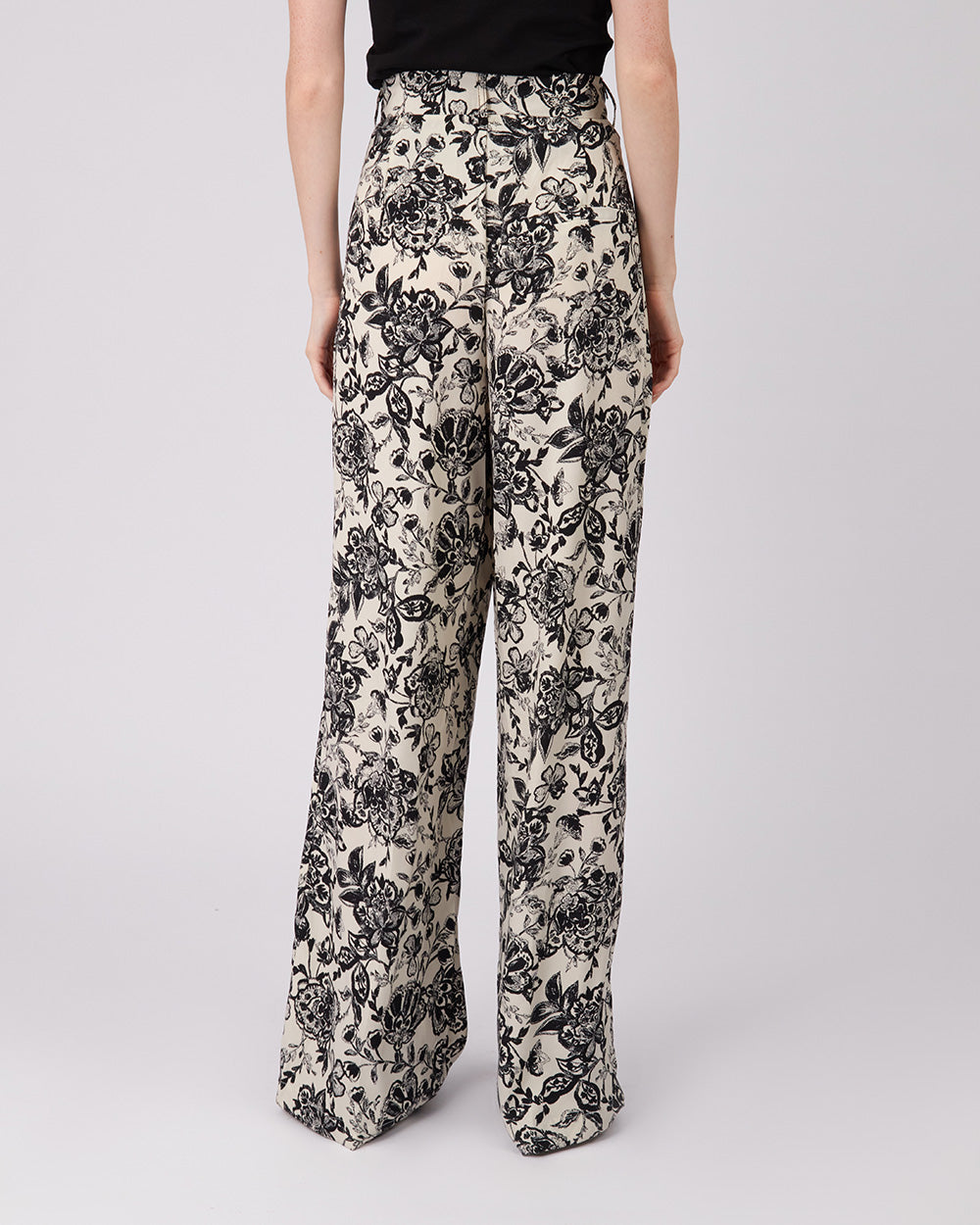 White Trousers Floral Print